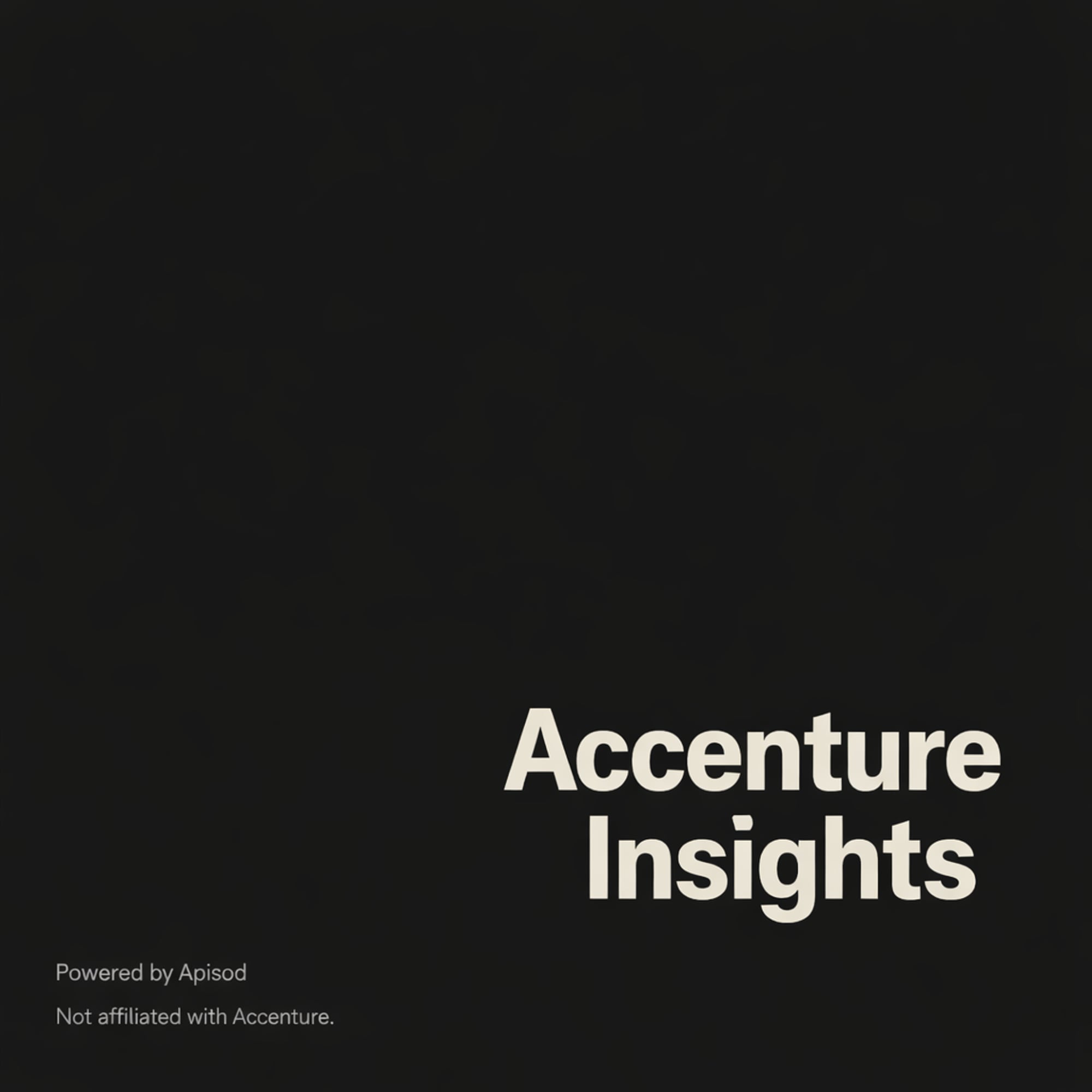 Accenture Insights podcast cover art