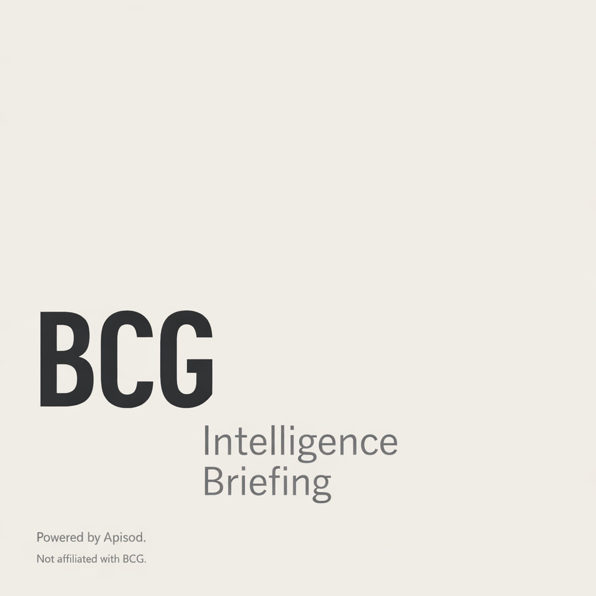 BCG Intelligence Briefing podcast cover art