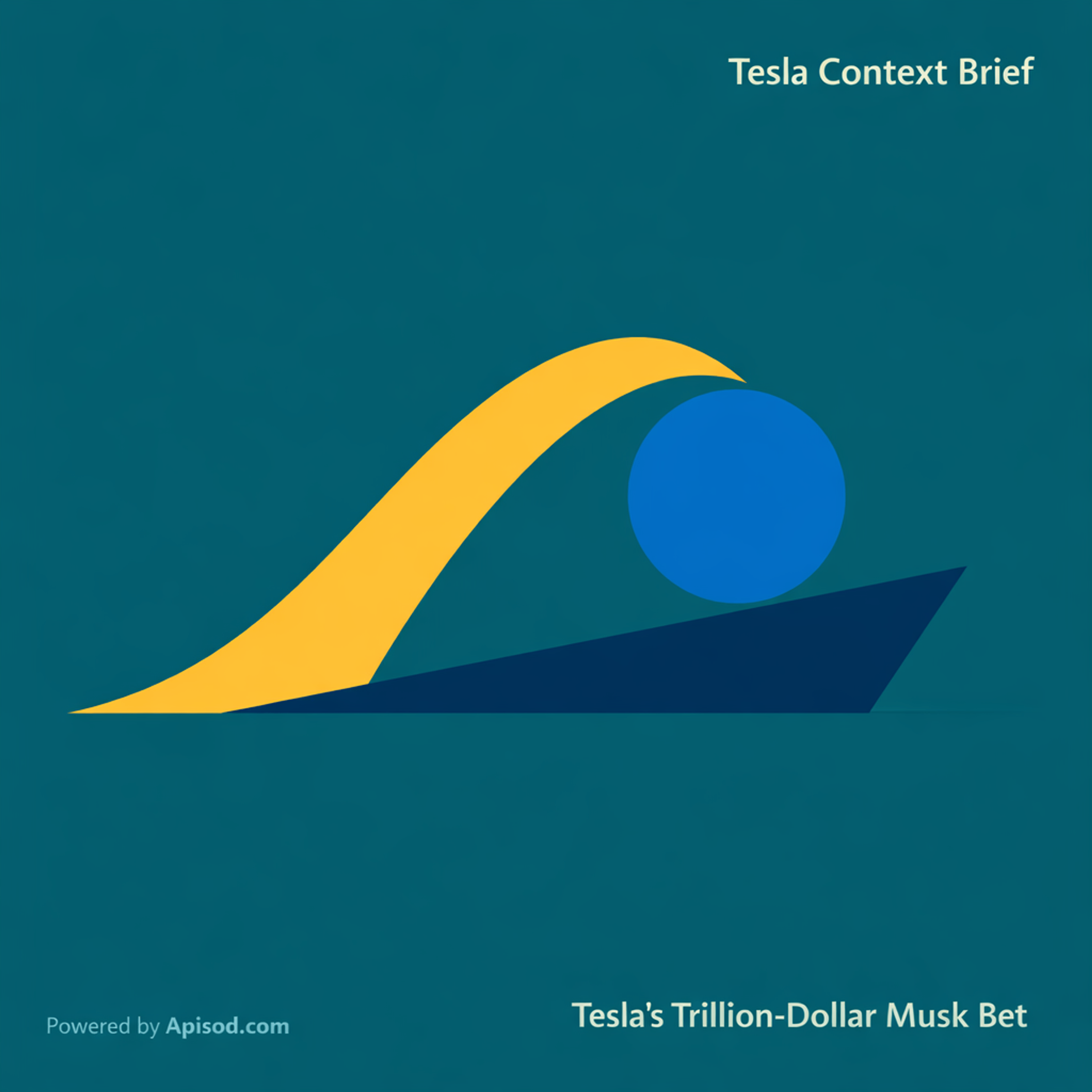 "Tesla's Trillion-Dollar Musk Bet" episode cover art