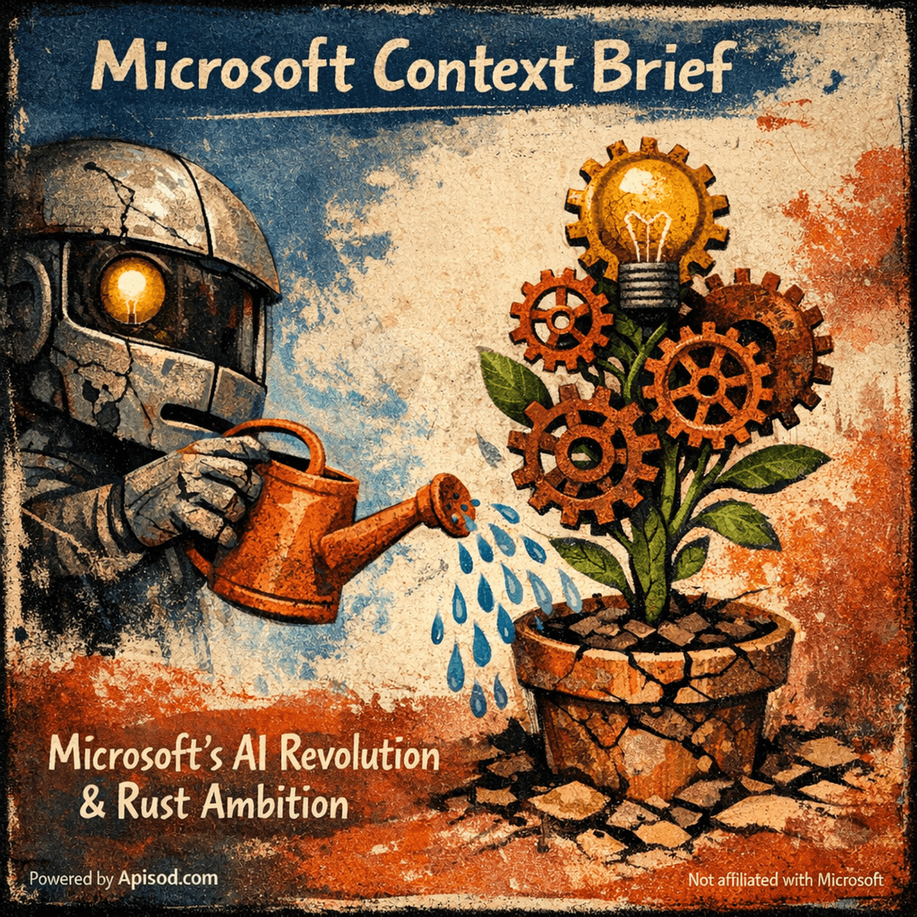 "Microsoft's AI Revolution & Rust Ambition" episode cover art