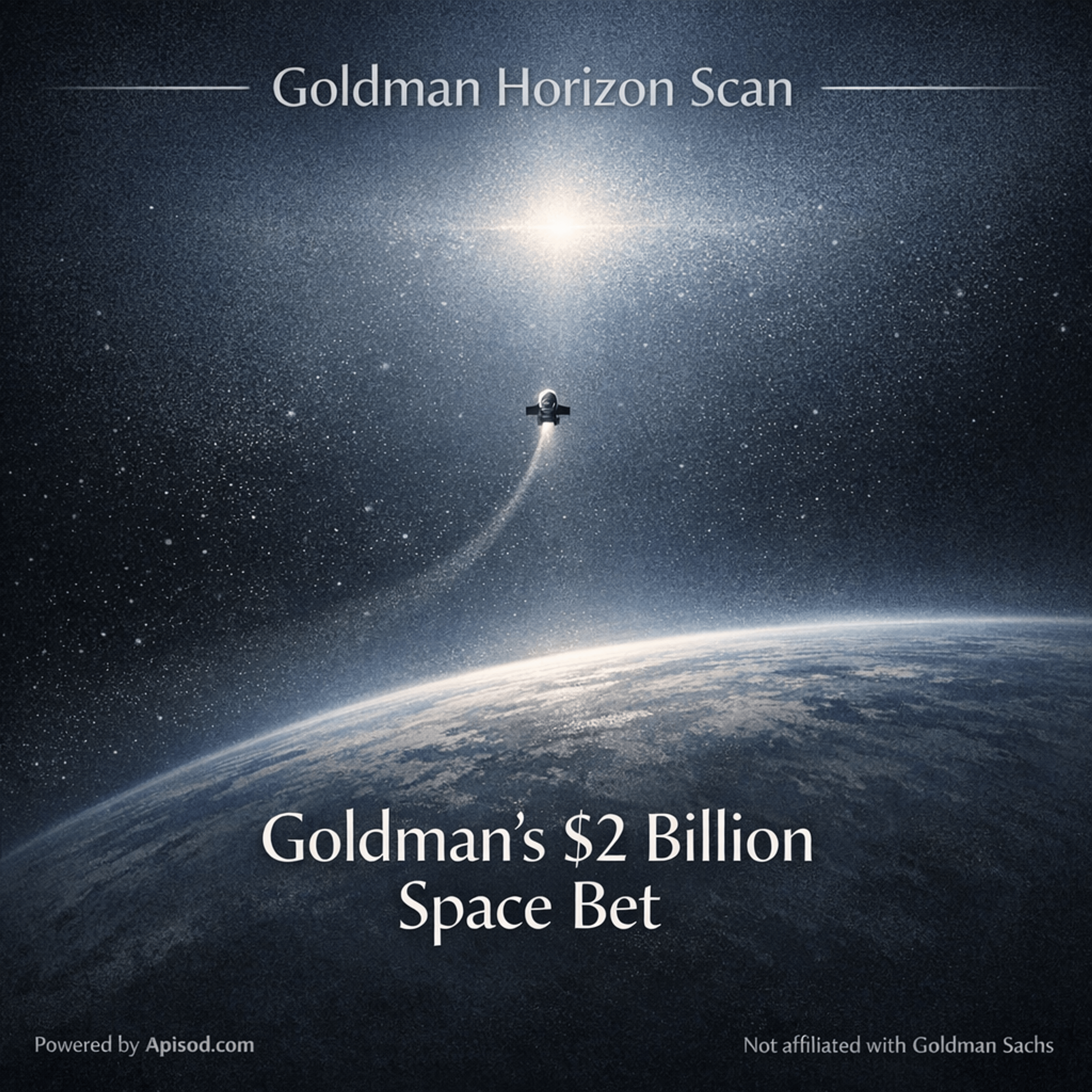 "Goldman Bets Big on Space" episode cover art