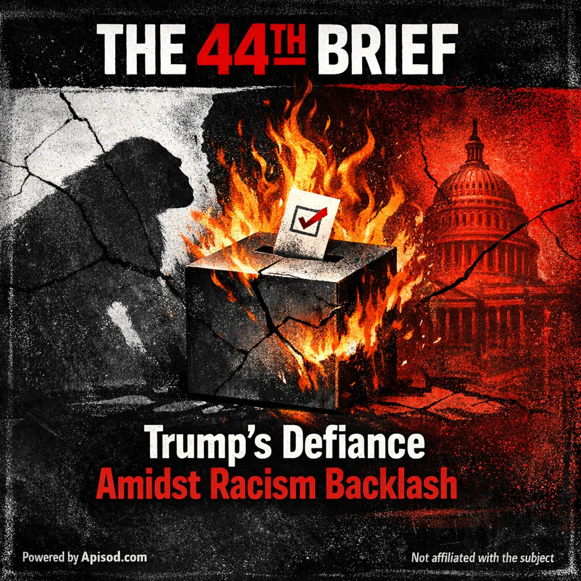 Trump's Defiance Amidst Racial Backlash episode cover art