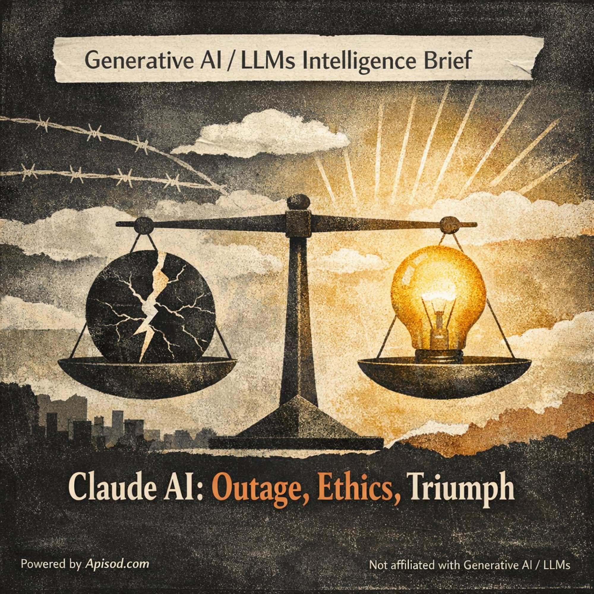 Claude AI: Outage, Ethics, Triumph episode cover art