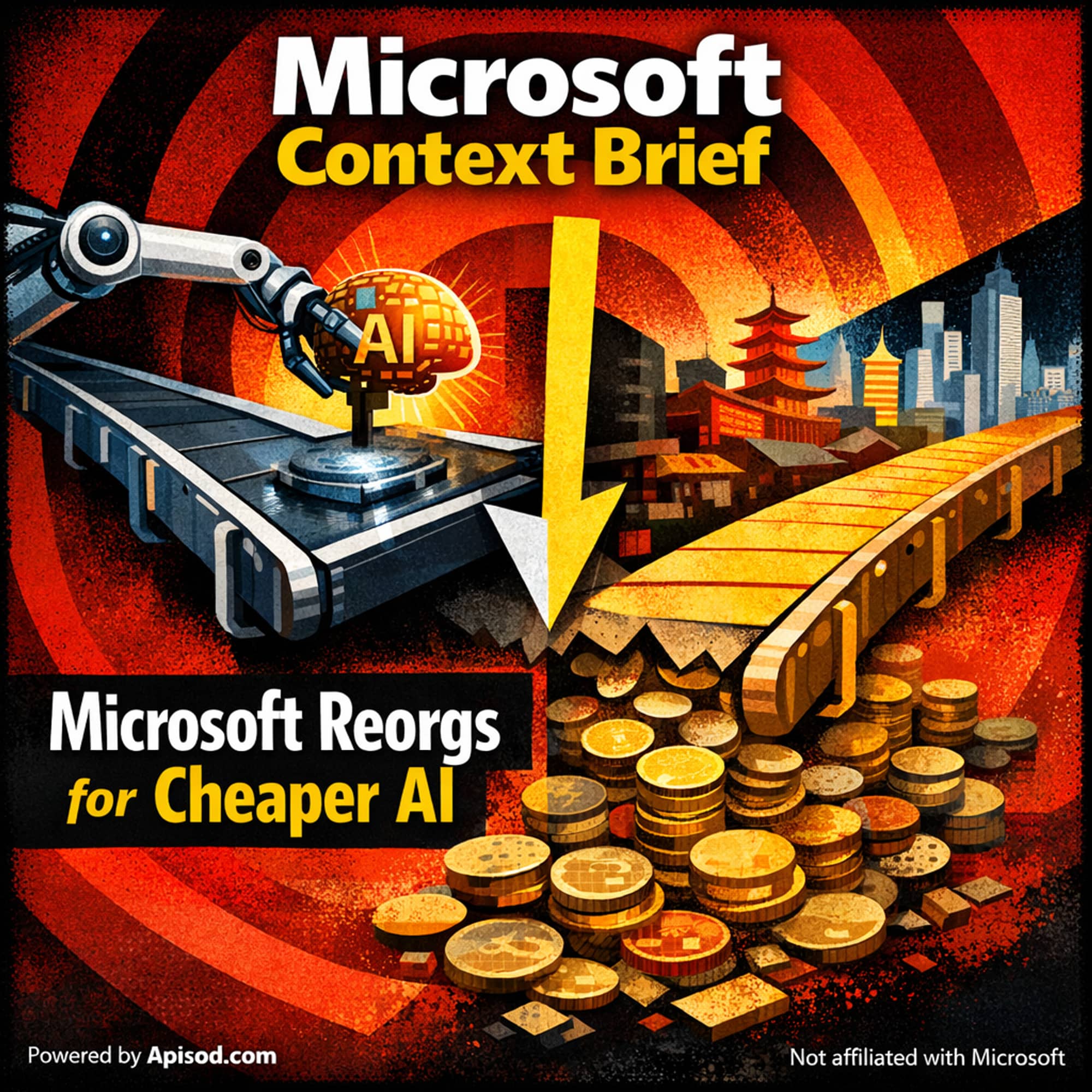 Microsoft Reorgs for Cheaper AI episode cover art