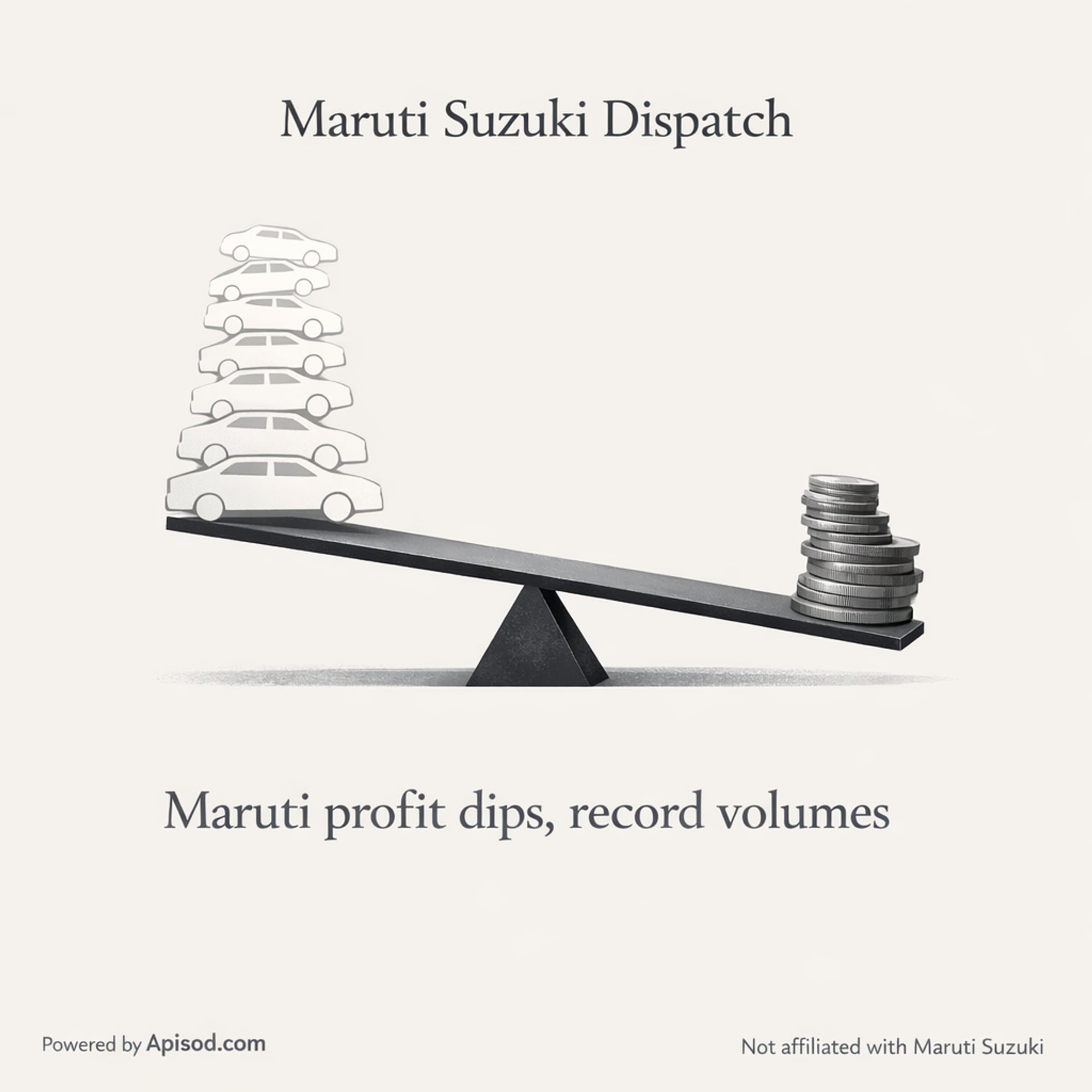 Maruti profit dips, record volumes episode cover art