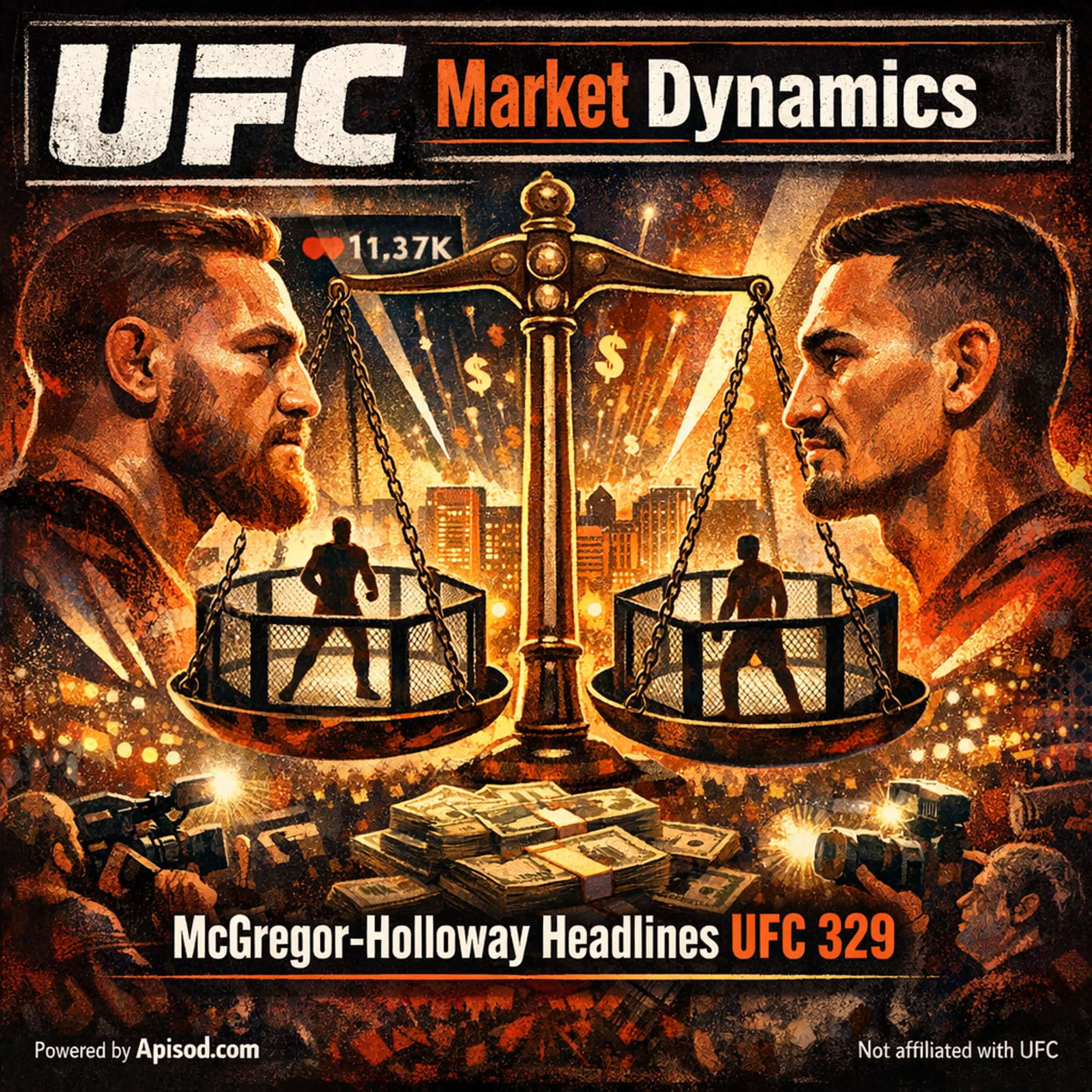 McGregor-Holloway Headlines UFC 329 episode cover art