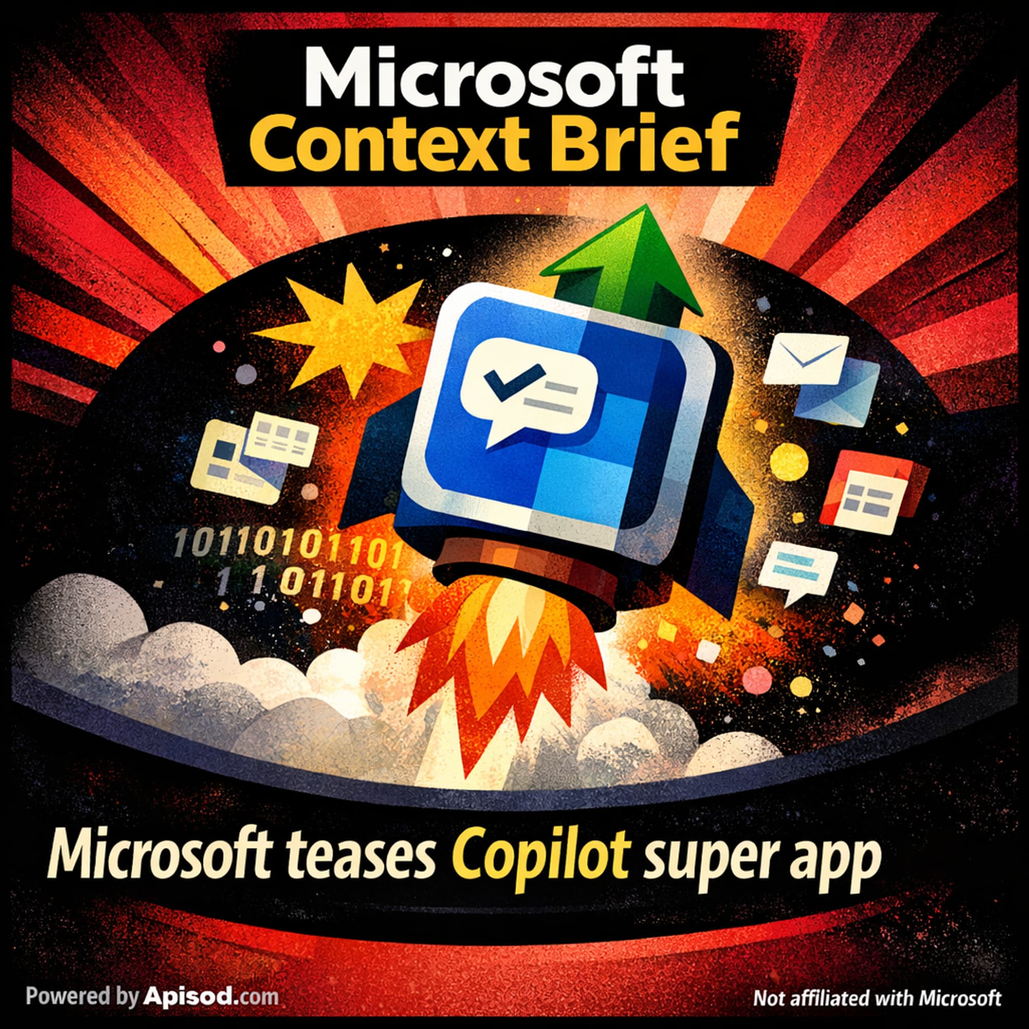 Microsoft teases Copilot super app episode cover art