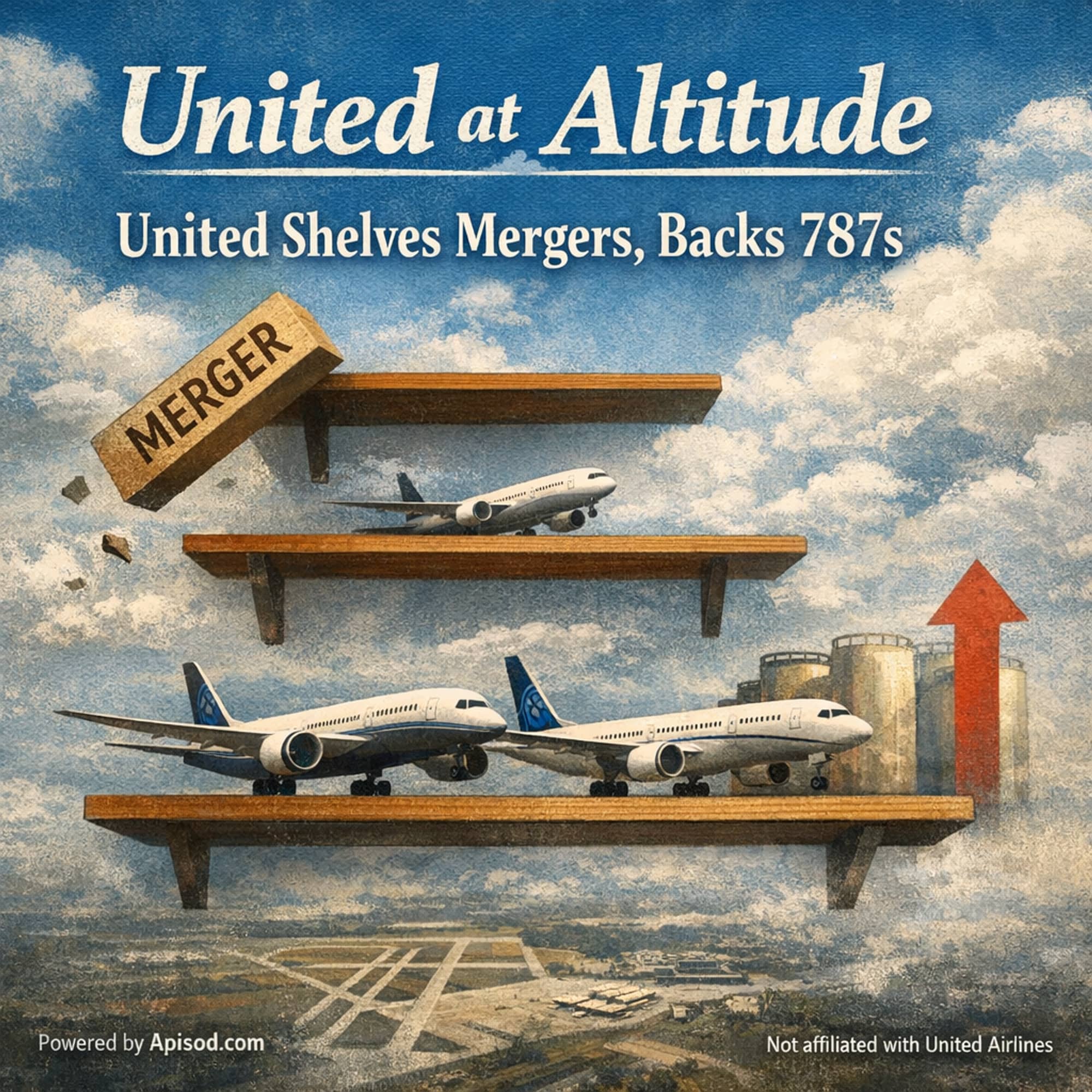 United Shelves Mergers, Backs 787s episode cover art