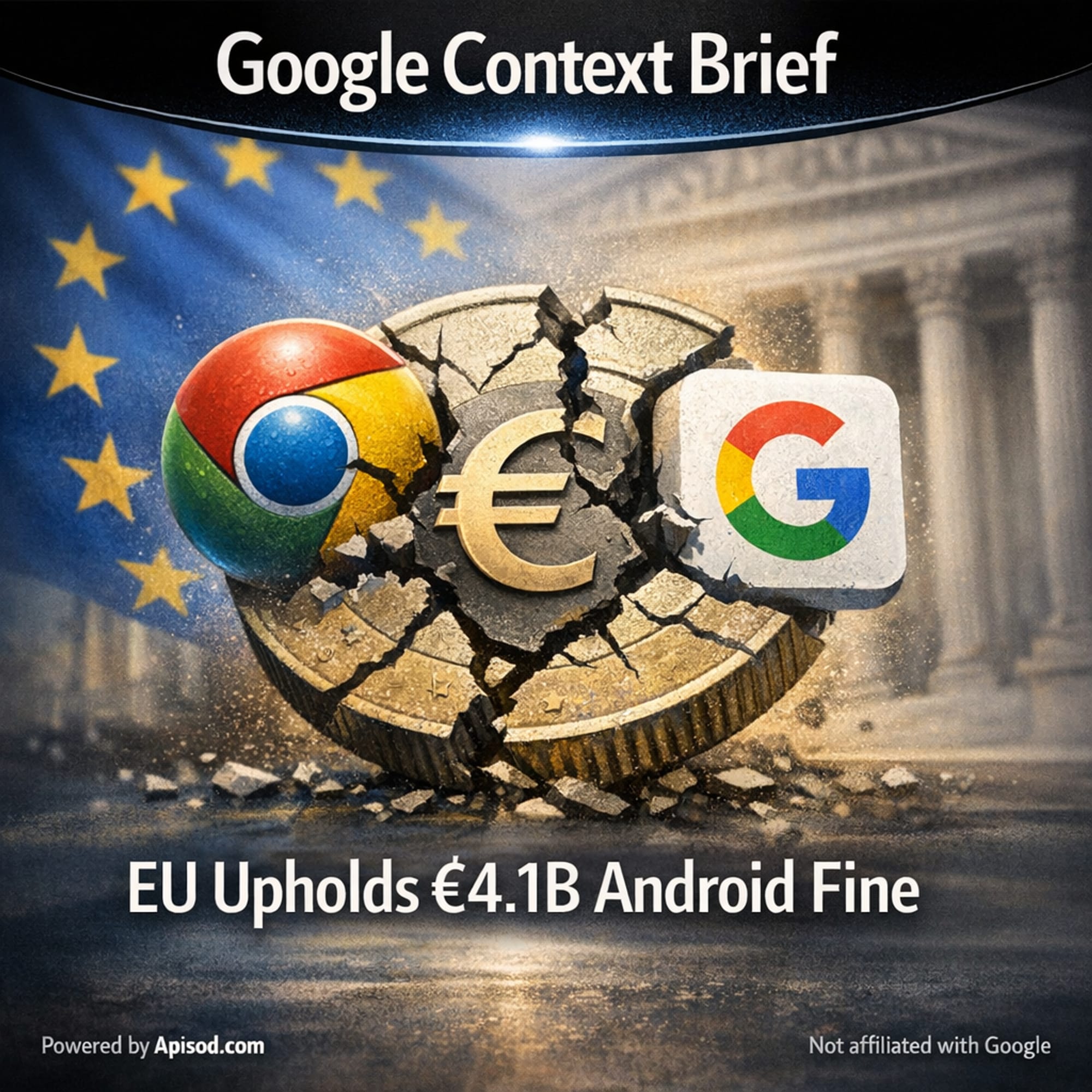 EU Upholds €4.1B Android Fine episode cover art
