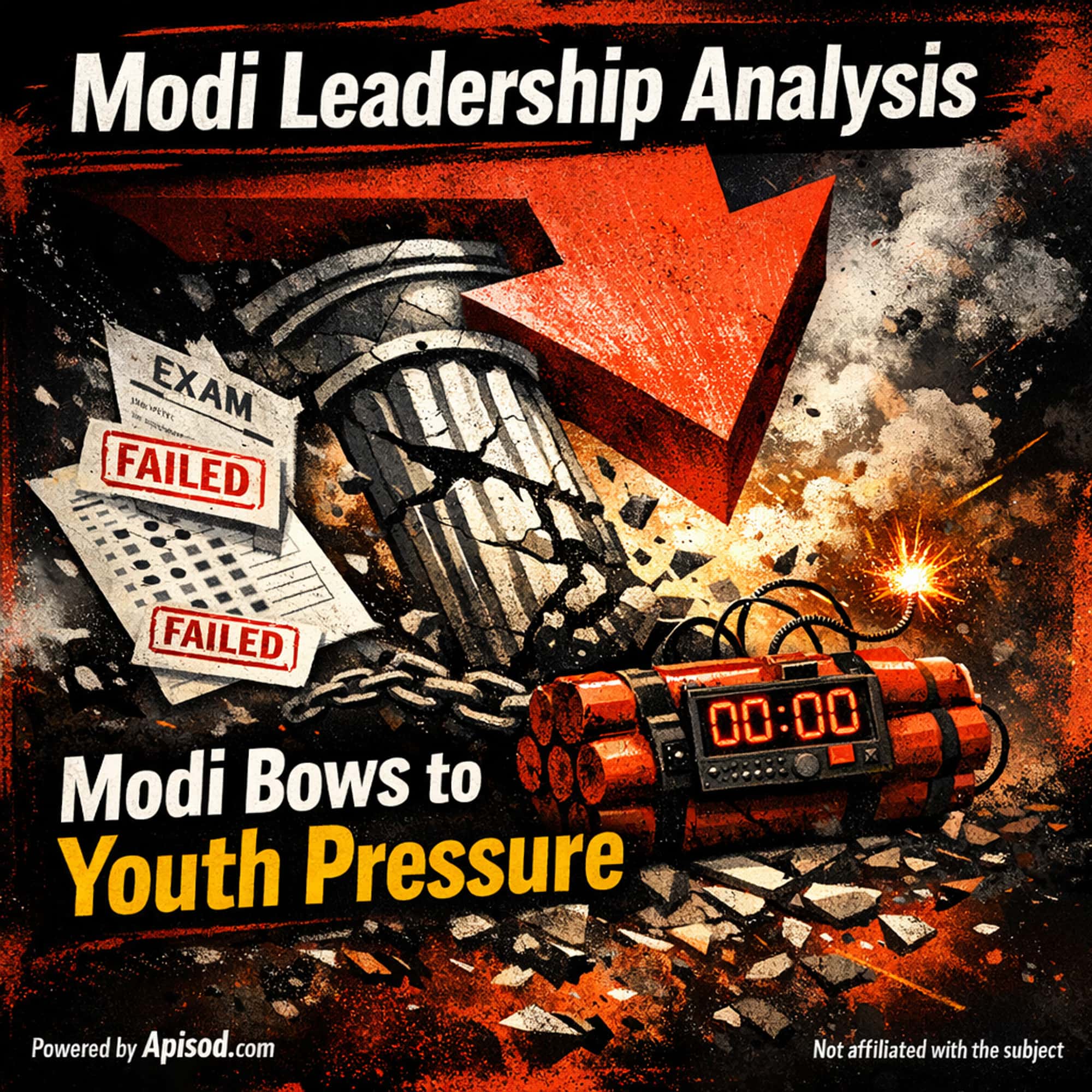 Modi Bows to Youth Pressure episode cover art