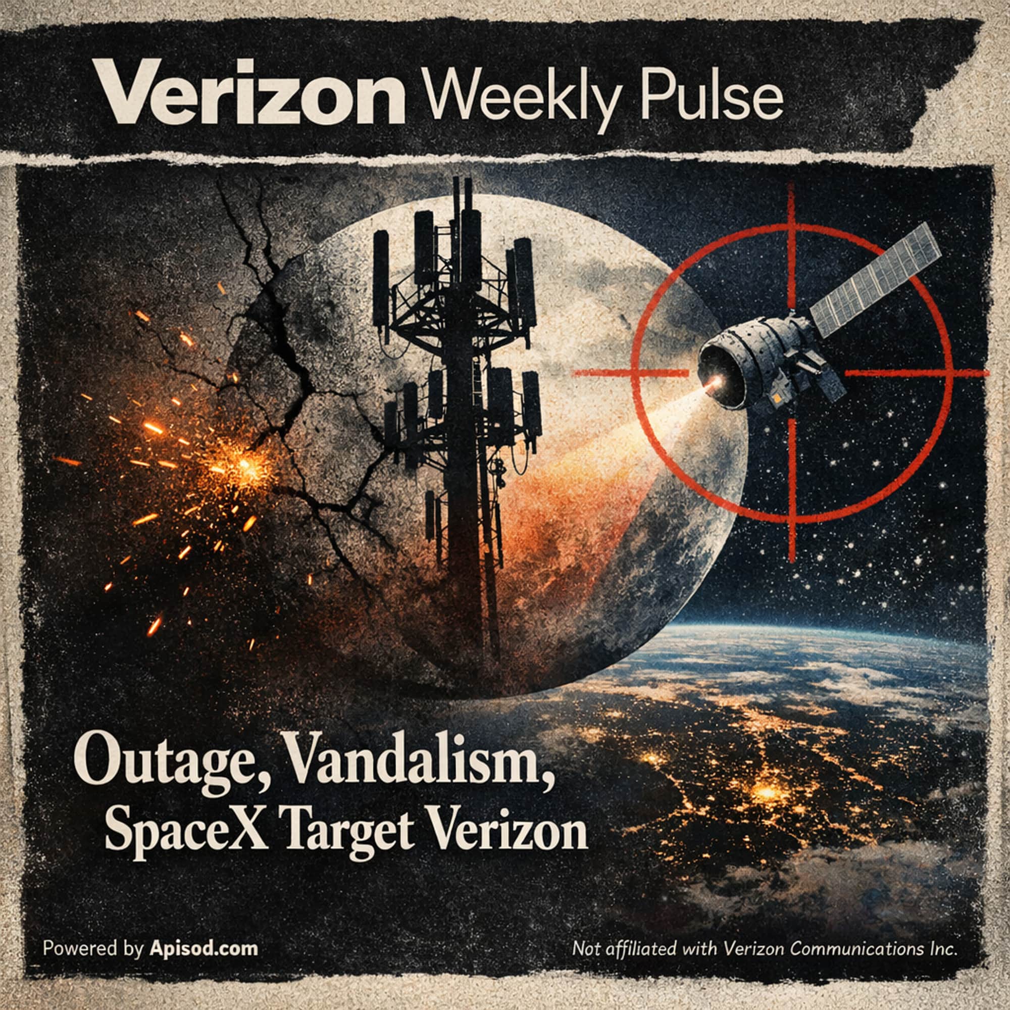 Outage, Vandalism, SpaceX Target Verizon episode cover art