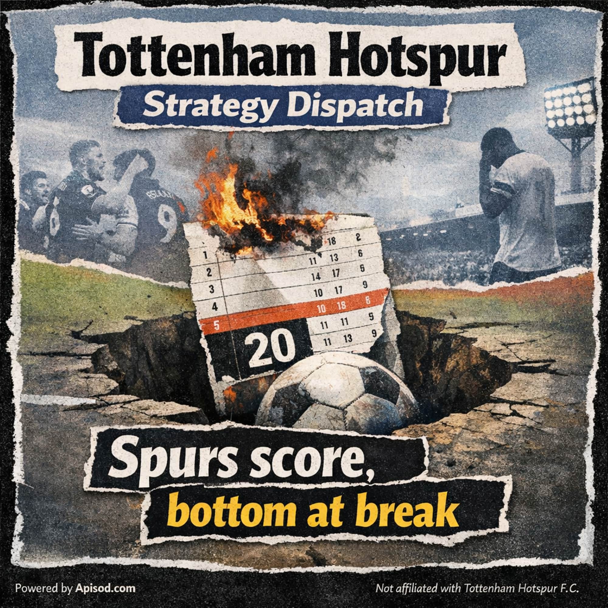 Spurs score, bottom at break episode cover art