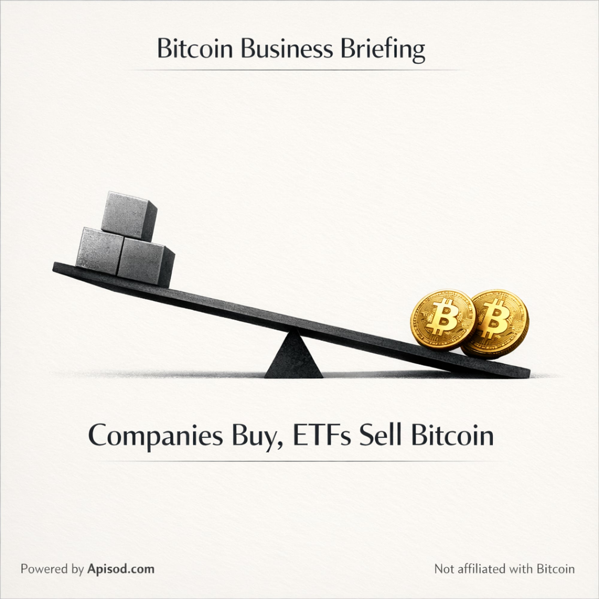 Companies Buy, ETFs Sell Bitcoin episode cover art