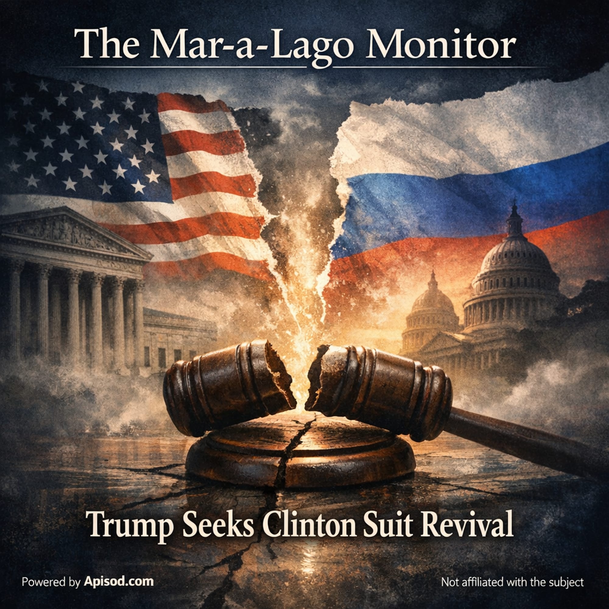 Trump Seeks Clinton Suit Revival episode cover art